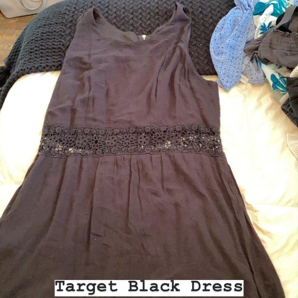 Black Lace Edged Dress